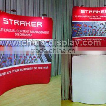 Hot sale curved/straight/S-shape tension fabric wall stand display system