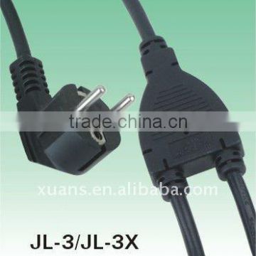 VDE standard euro 3pin plug and 2-way splitter(branch) to iec c13 connector