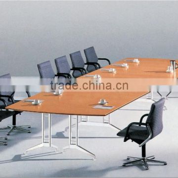 conference table modern design, meeting table desk, metal wood meeting table with power