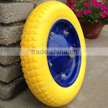 durable cheap flat free PU foam wheel 3.00-8(13"*3" )
