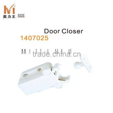 steel and plastic door closer for cabinet door