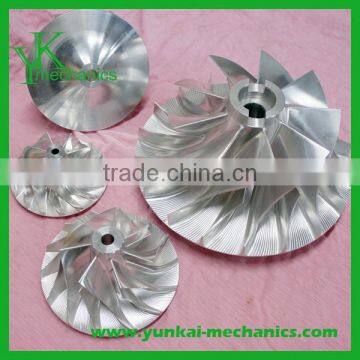 High precision cnc machining axial fan impeller, aluminum precision axial fan impeller