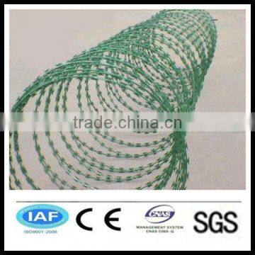 wholesale alibaba China CE&ISO certificated pvc coated razor barbed wire(pro manufacturer)