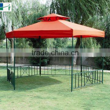 2x2x2m hexgonal metal garden gazebo