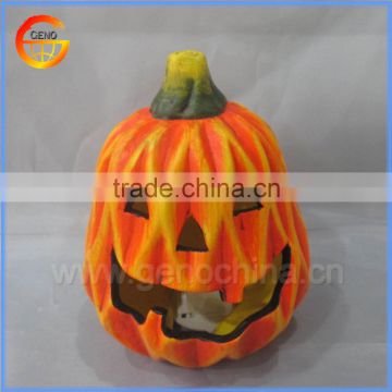 Small ceramic lighted halloween pumpkins