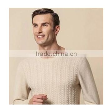 2015 knitted cable cashmere sweater man
