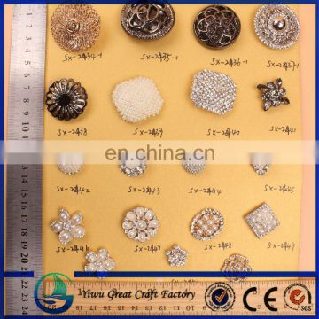 flower crystal rhinestone buttons for garments