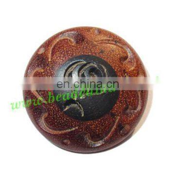 Handmade wood buttons, size : 6x25mm BTWDR037