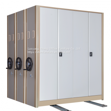 Library Trackless metal mobile office filing compactor cabinet shelves