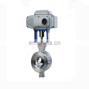 electronic regulating control flange v type ball valve CLASS 150 DN100