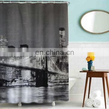 Latest Fancy Custom 100% Polyester Fabric Printing shower Curtain