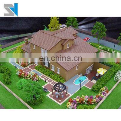 Wooden house model scale 1:150,miniature villa model,beautiful house model