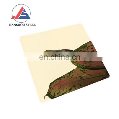 Mirror finish stainless steel gold color sheet 430 410 stainless steel sheet price