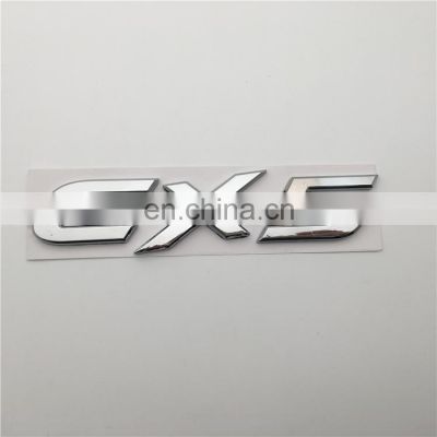 Chrome Customized 3D Silver Label Plasti ABS Logo Car Emblem Badge