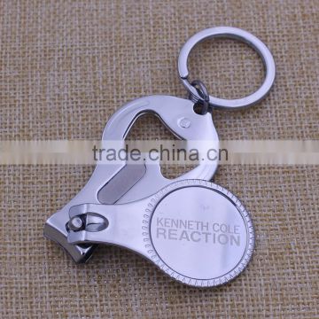 Promotion gift carbon steel key chain nail clipper with bottle opener                        
                                                Quality Choice