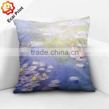 invisible zipper beautiful high quality sublimation Cushion with painting