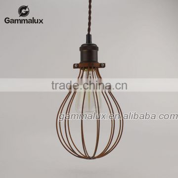 Pendant Lamp Vintage Wire Cage Pendant Set Drop Light Cord Set Lamp Shade                        
                                                Quality Choice