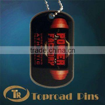 hot sale shape printing custom dog tag with chain good branding