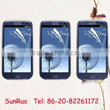 Hottest!! 2012 fashionable super clear screen protector for samsung galaxy s3(i9300)