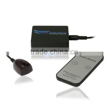 2 port digital Toslink/Spdif audio switch with IR remote