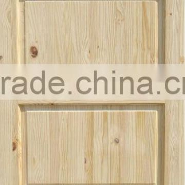 Four panels knotty pine solid wood door