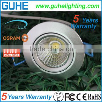 Taiwan MeanWell driver 85-277VAC ip44 led downlight 7W with 5 years warranty