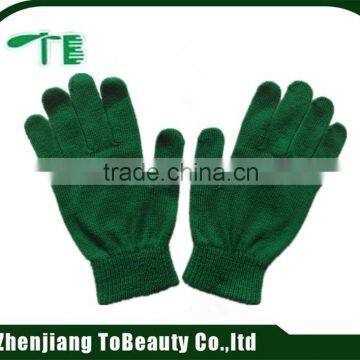 beautiful green knitted glove