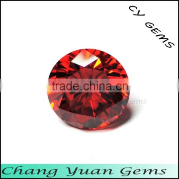 1.75mm Orange Color Round Shape CZ Gems