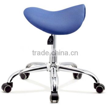 2016 NE Blue Fabric Correct Ergonomic Sport Saddle Stool for Office