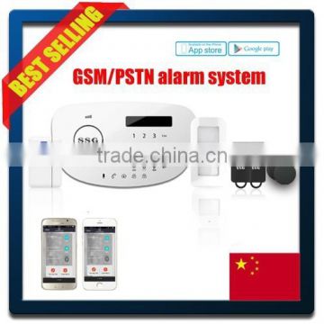 LCD dislay Touch Keypad security alarm system gsm alarm system with free smart phone APP