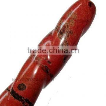 Red-Jasper Tweested Massage Wand