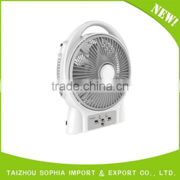 taizhou hot sale portable 12 inch china rechargeable fan,white table fan