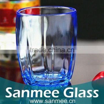 Blue Color Glass Cup,drinking glass tumbler