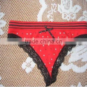 cheap Ladies' seamless Thong with lace (HB043)
