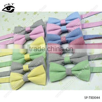12x7CM Macaron Color Cotton Bow Tie Women assorted color bow tie