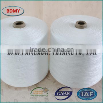 20s/3 raw white polyester ring spun yarn