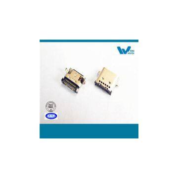 USB Type C DIP0.8 Female Connector (P/N:USB-F0512-D5508)