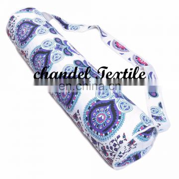 Indian Handmade Created ~ Mandala Yoga bag Hippie Bag purse Mandala-Cotton-Yoga-Mat-Bag-with-Shoulder-Strap YOGA MAT BAG