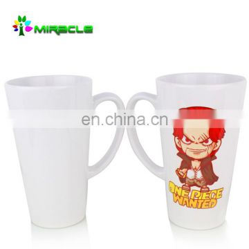 V-shaped 17oz white blank sublimation coated mug wholesale