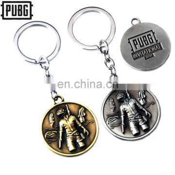 Game Playerunknown's Battlegrounds Logo Choker Necklace Keyring 3D Pendant PUBG Keychain Charm Souvenir Birthday Gifts Chaveiro
