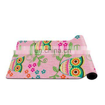 Eco friendly suede natural rubber customized printing yoga mat for children