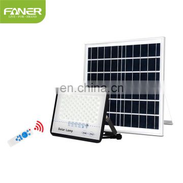 Faner high lumen reflector led solar 200 w lifepo4 battery cells garden light ip65 FLOOD