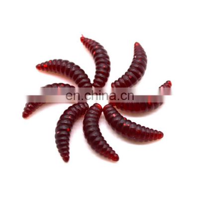 Wholesale 1.5cm lugworm red worms soft earth worm lures baits  silicone fishing lures Maggot Grub Worm