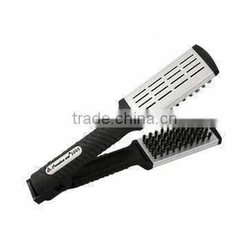 double side hair straightener with brush