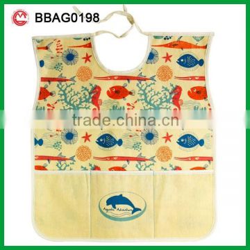 eco cotton linen wholesale children painting apron