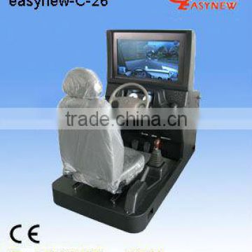 Educational real car driving training simulator