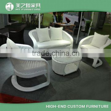Modern leisure ways cheap white rattan wicker sofa set outdoor furniture of rattan