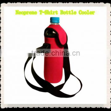 2014 hot sell neoprene bottle holder with strap