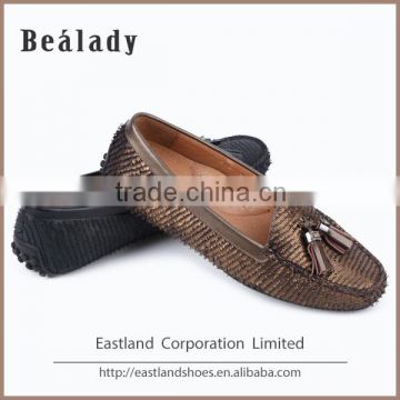 Wholesale soft fashion rubber outsole footwear moccasin loafers shoes women