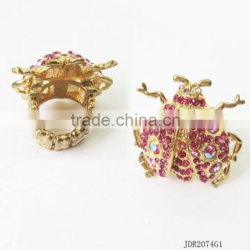 Alloy Cocinella ring fashion stretch insect ring
